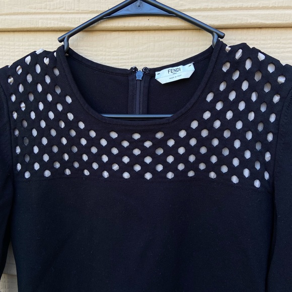 FENDI WOOL MID-LENGTH DRESS - Picture 8 of 15